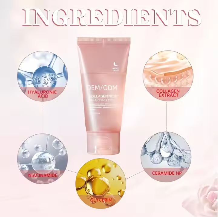 Korea New LED Light Therapy Facial Mask Red Light &amp; Peel-Off Cream Crystal Face Mask Overnight PDT Collagen Mask
