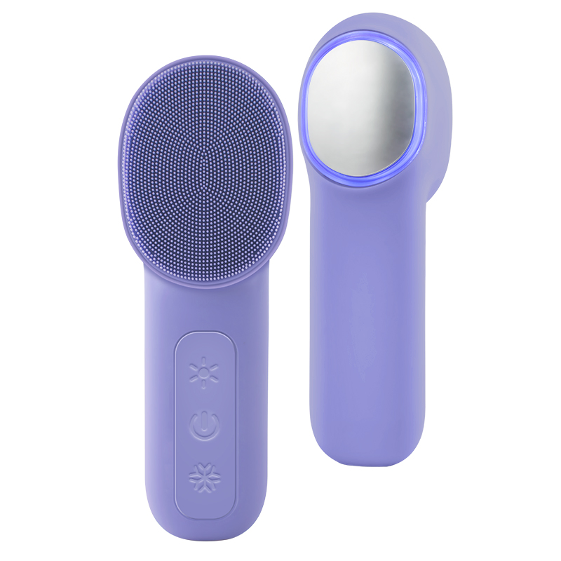 Professional Electric Face Cleansing Device Brush for Home Use Facial Cleaning Brush Silicone Face Scrubber Wash Brush Warm Function Facial Cleaning System