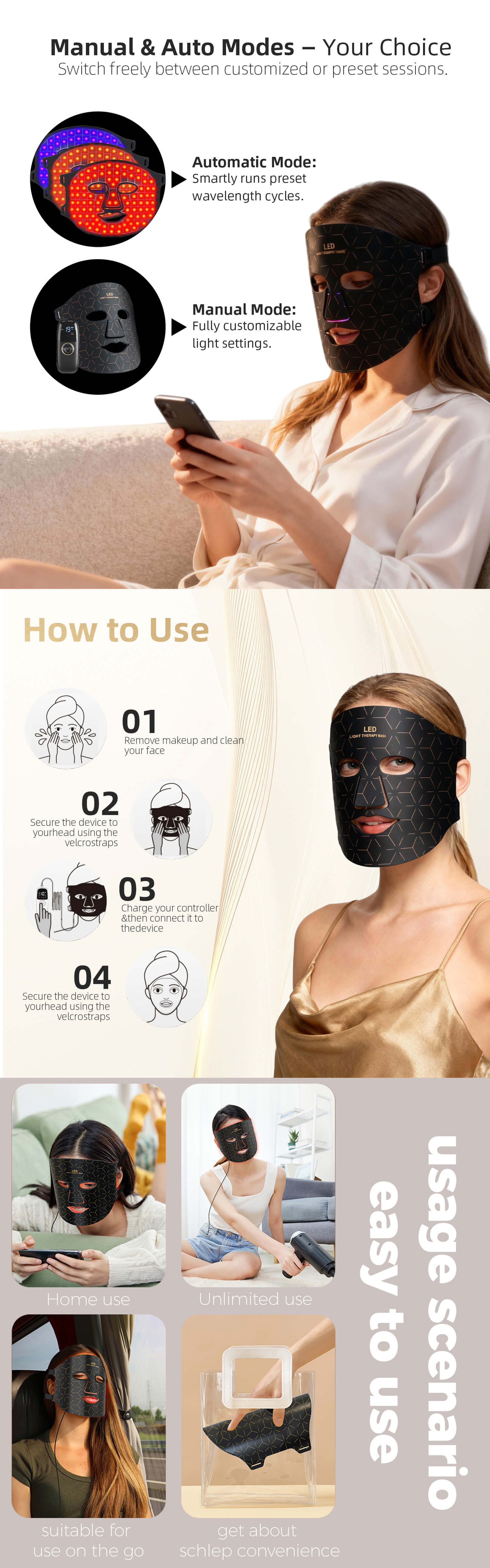 LED Light Therapy Mask usage 4
