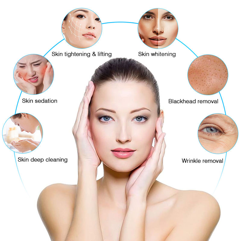 6 in 1 Hydro Microdermabrasion Machine with Bubble Cleaner Pen for Professional Salon Deep Pore Cleansing