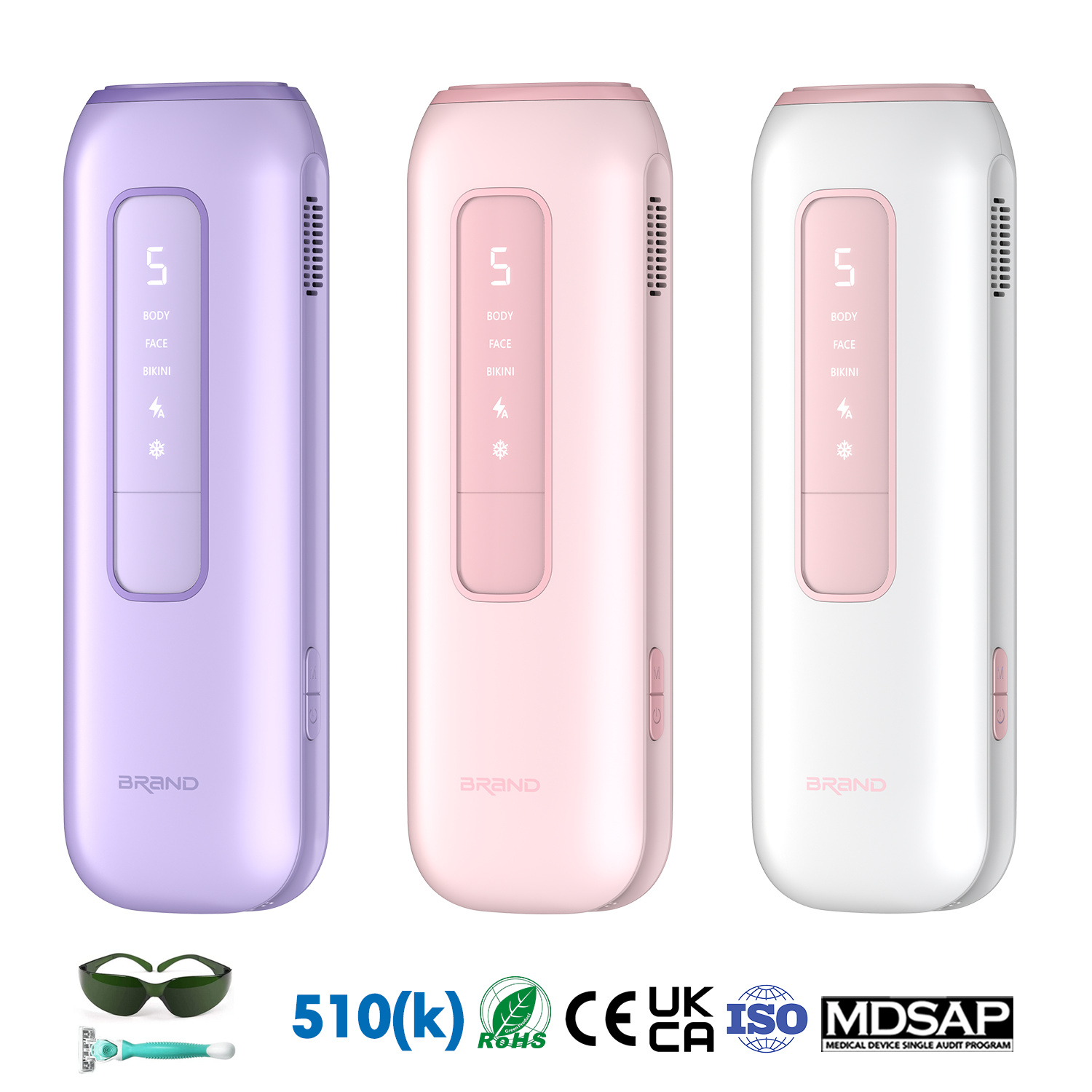Straight Body Painless Sapphire Ice Cool IPL Laser Hair Remover Household Full Body Hair Removal Machine