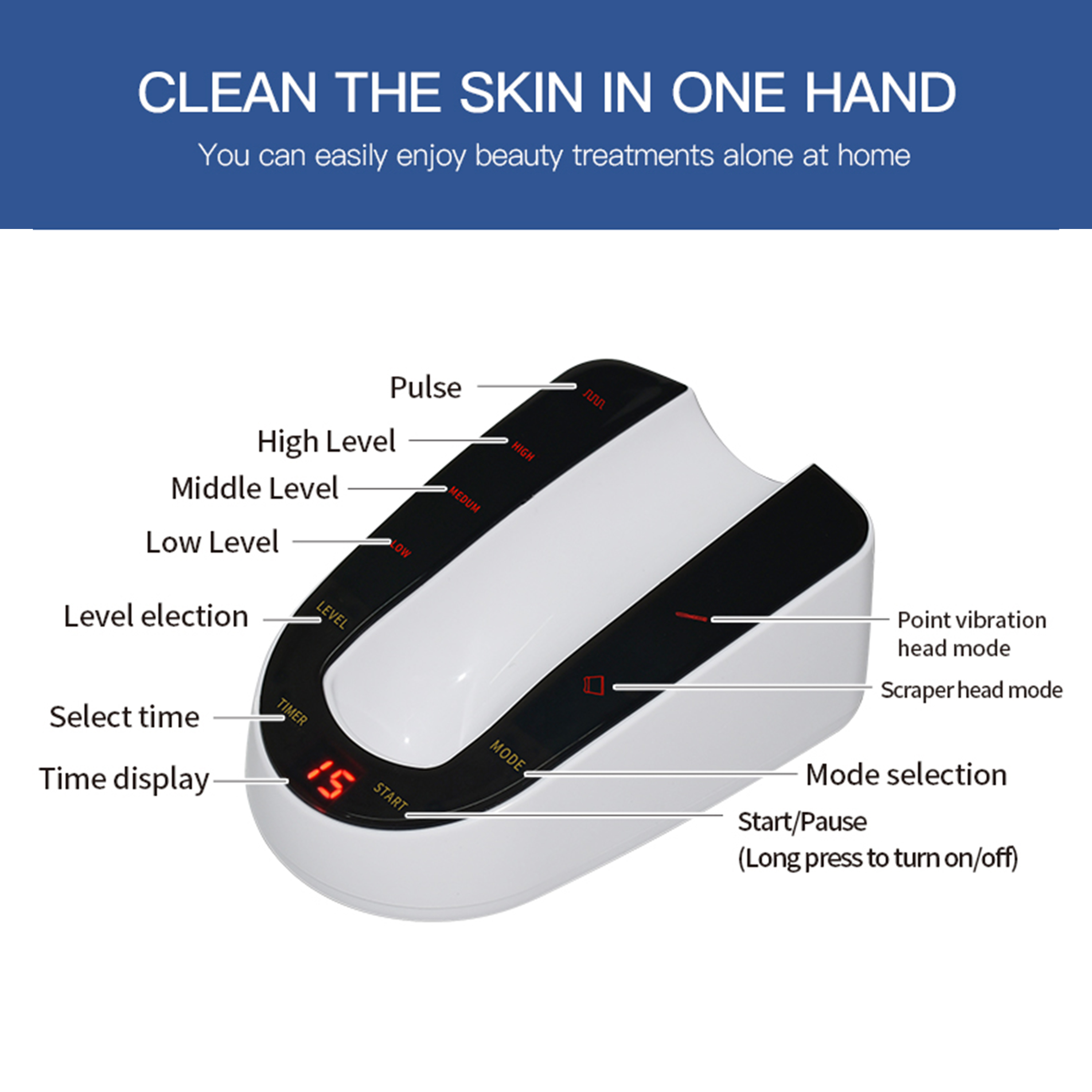Hot Selling Products Multifunction Deep Cleaning Ultrasound Machine Skin Face Cleanser Wash Scrubber Beauty Instrument(LW-153)