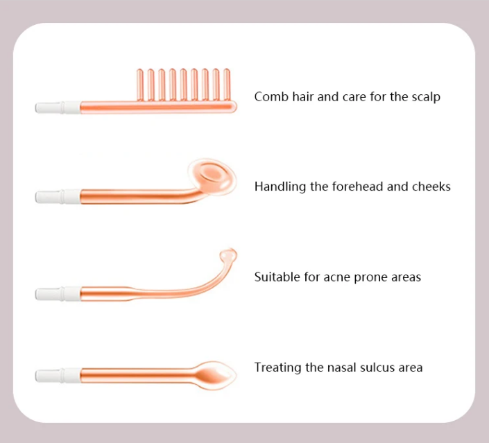 OEM ODM 4 in 1 High Frequency Electrotherapy Wand Wireless Facial Skin Hair Care Instrument High Frequency Skin Therapy Machine