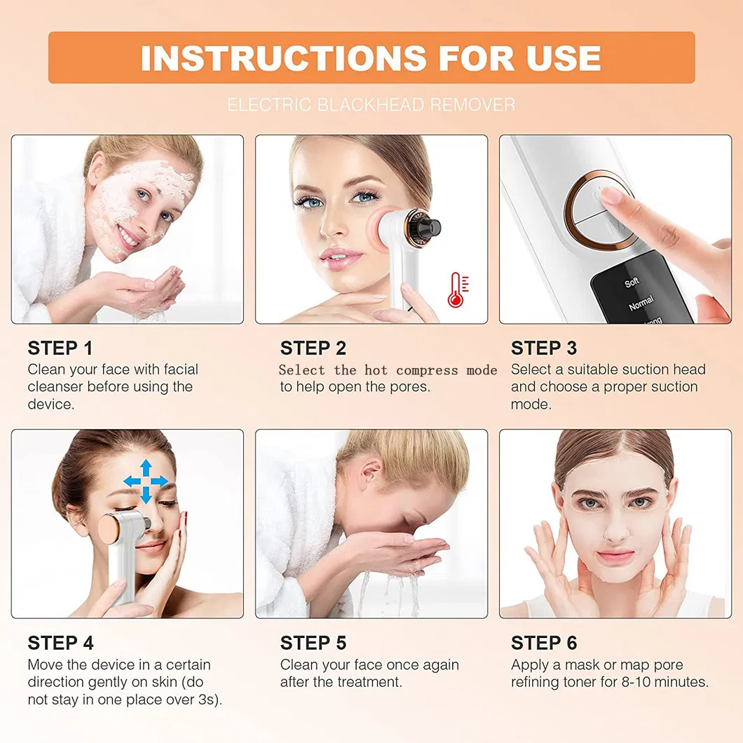 Acne Remove Tool USB Rechargeable Electric Deep Facial Pore Cleaner Vacuum Blackhead Remover