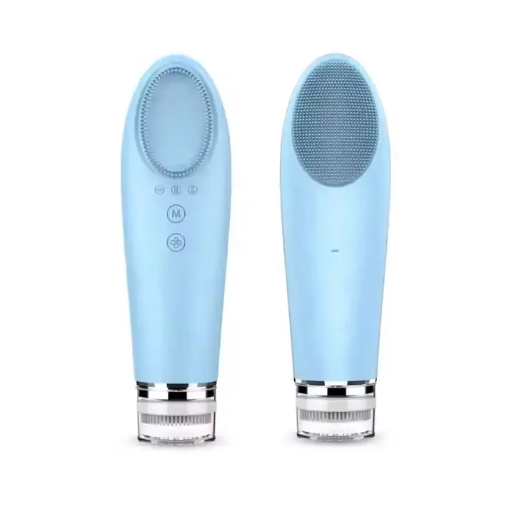 3 in 1 Face Heating Massage High Frequency Vibration Deep Cleansing Brush Electric Skin Rejuvenation Face Cleaning Brush