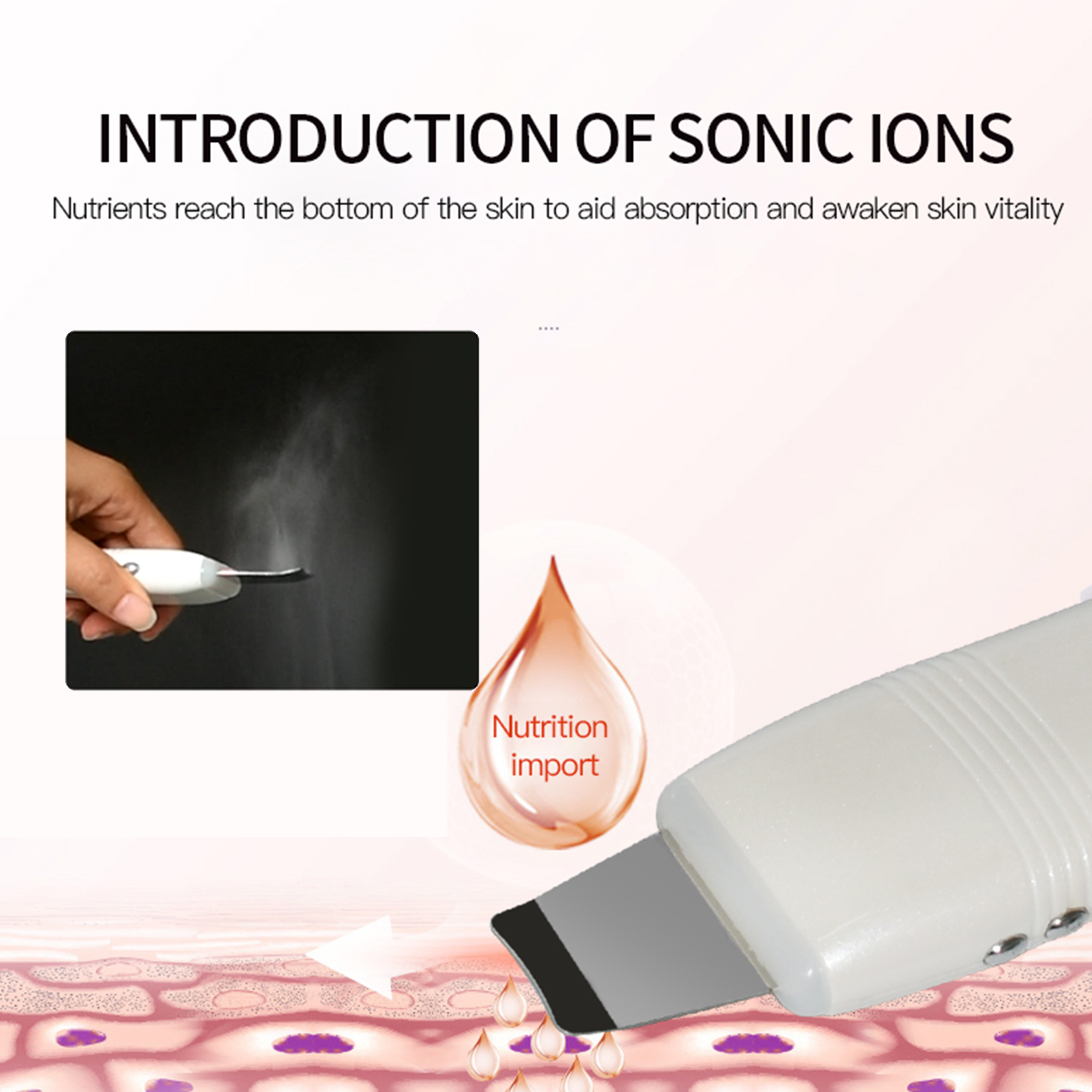 Hot Selling Products Multifunction Deep Cleaning Ultrasound Machine Skin Face Cleanser Wash Scrubber Beauty Instrument(LW-153)