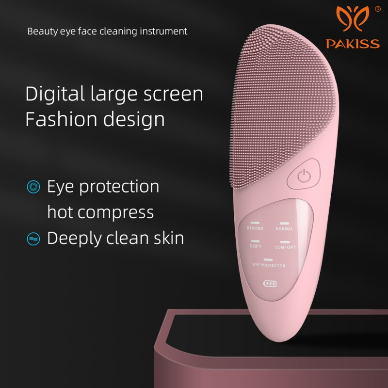 Pakiss Electric Facial Cleansing Brush, Waterproof Silicone Face Brush for Deep Cleaning, Blackhead Removal &amp; Eye Care