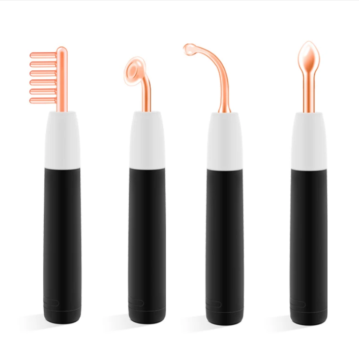 OEM ODM 4 in 1 High Frequency Electrotherapy Wand Wireless Facial Skin Hair Care Instrument High Frequency Skin Therapy Machine