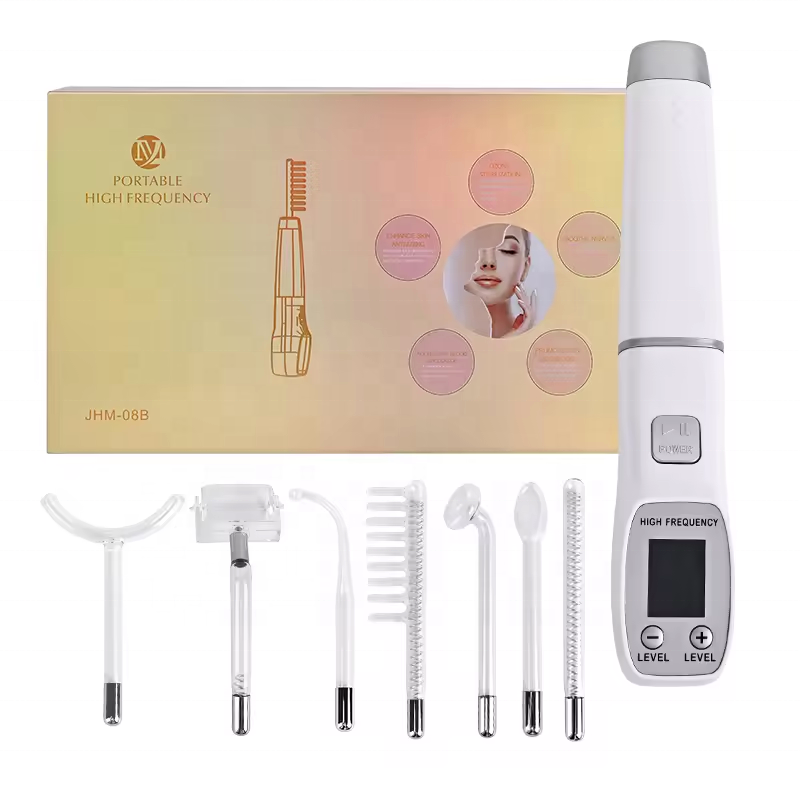 High Frequency 7 Headpiece Facial Wand Handheld Argon Neon Machine with CN Plugs