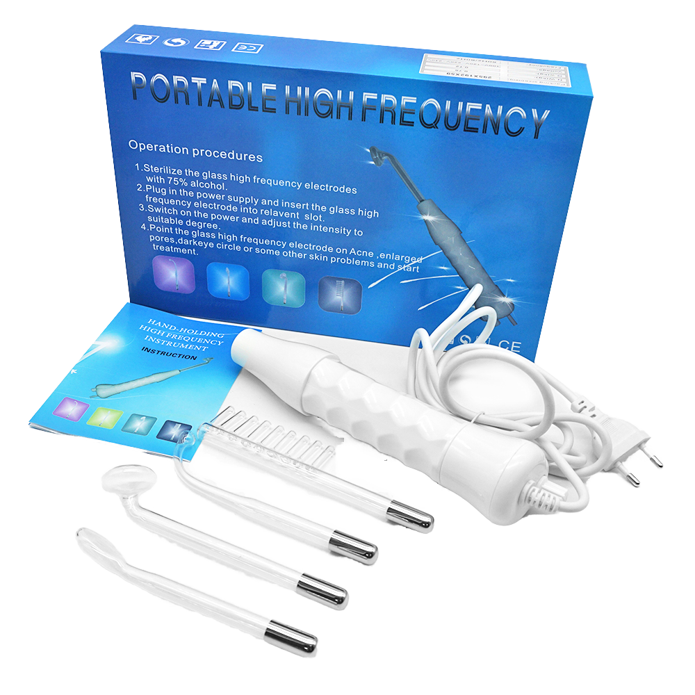 High Frequency Electrode Glass Tube Wand Beauty Theapy Machine for Wrinkles Remove Facial Care Skin Tightening Acne Spot