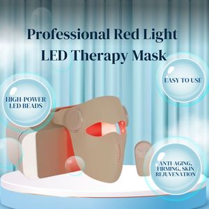 Professional Hand Held Silicone Photon Therapy Red Light Face Mask with EU Plug 665nm &amp; 850nm LED Lights