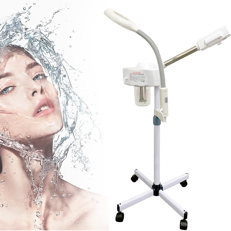 Hot Facial Spa Steam Machine with Lamp Light Beauty Salon Oxygen Jet Skin Cleaning Sprayer for Facial Steamer