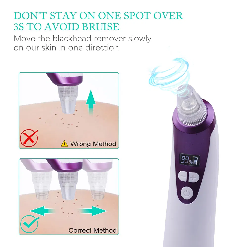 Pore Cleaning Vacuum Blackhead Remover Suction with LCD Display