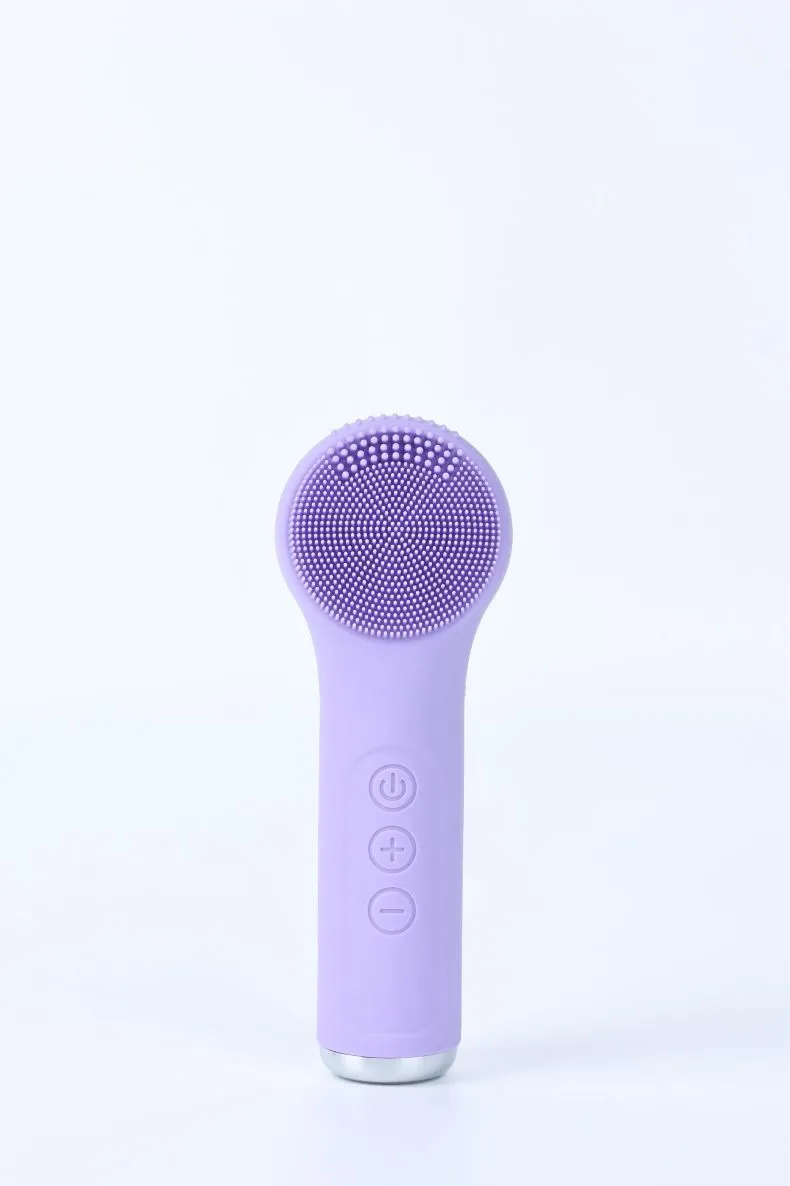 Facial Massager Face Cleaning Brush Skin Scrubber Silicone Electric Facial Cleansing Brush Waterproof Ipx7 with CE