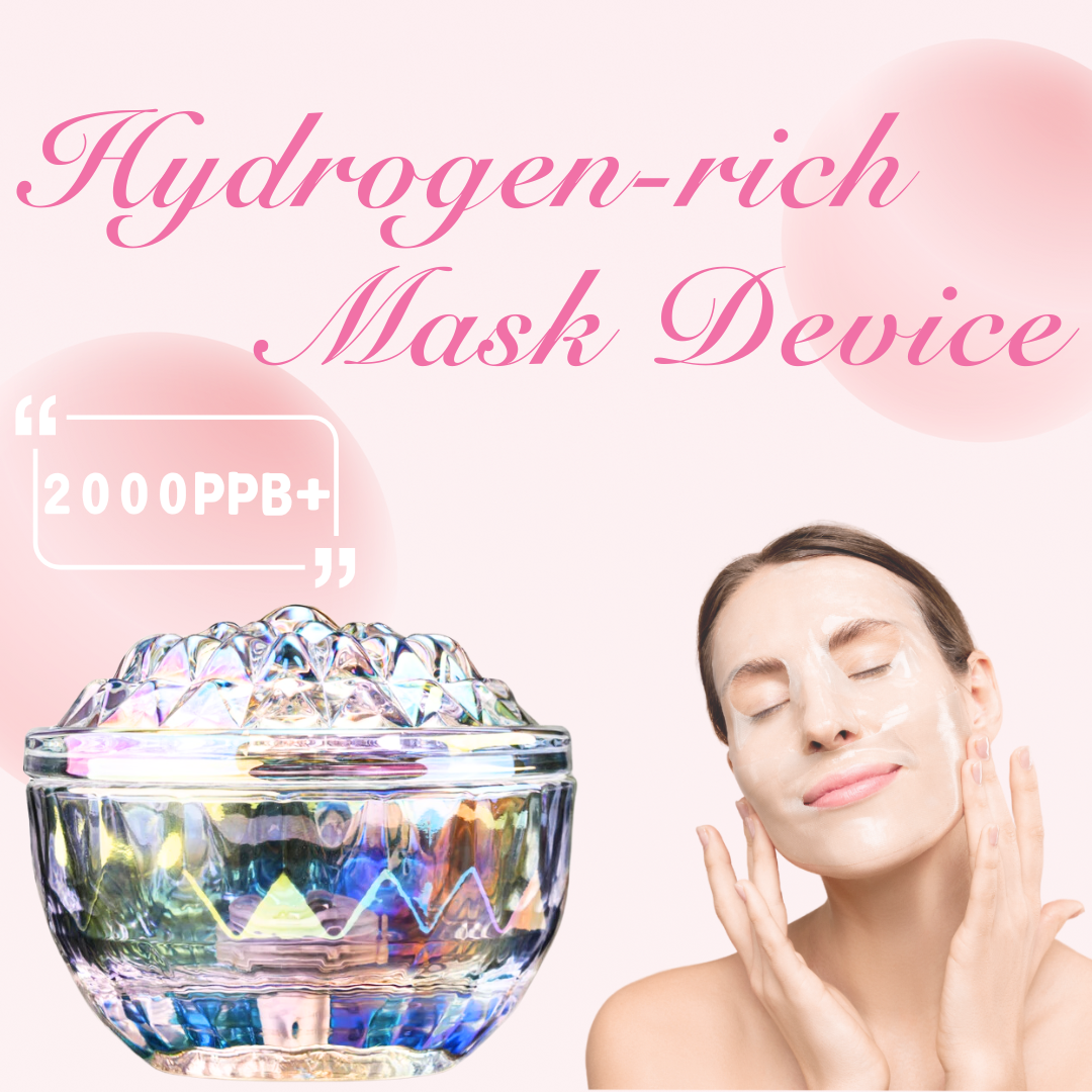 Portable LED Red Light Therapy Mask Anti-Aging Rich Hydrogen Facial Device with USB/Battery Power Source for Home Hotel Use
