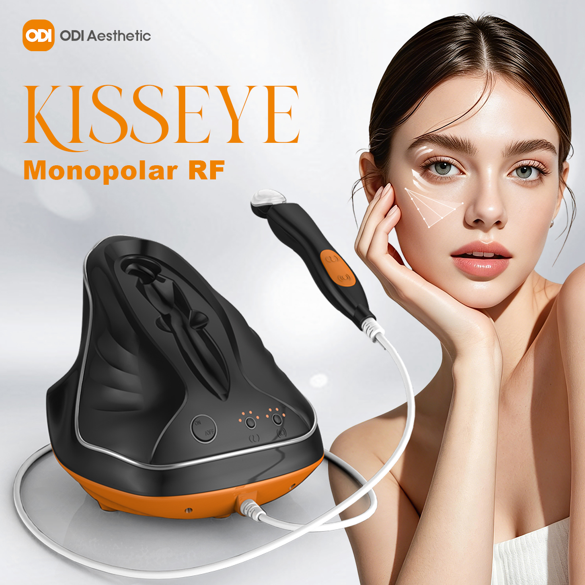 Eye Spa Machine 3 in 1 Monopolar RF+serum Introduction+Massage Eye Bag Remover Rf Skin Tightening Device