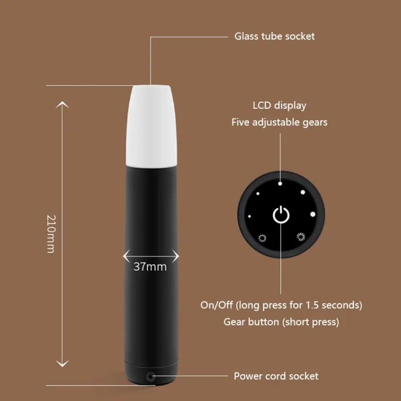 Wireless 4 in 1 Handheld Skin Rejuvenation High Frequency Wand Electrotherapy Facial Device