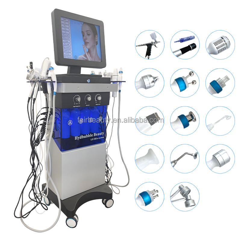 2026 Super Discount 14 In 1 Hydrodermabrasion Face Care Spa Machine Oxygen Jet Water Bubbles H2O2 Facial Skin Cleaning Machine