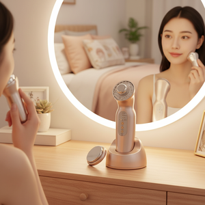 Ultrasonic Galvanic Ionic LED Light Photon Microcurrent Facial Massager Skin Care Deep Cleaning Face Lift Spa Beauty Device