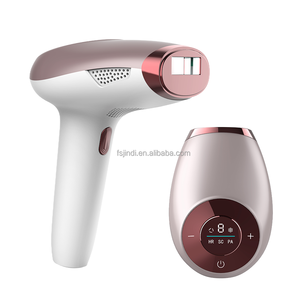 Rose Gold Fast Flash Cooling IPL Hair Removal IPL Machine Nearly Painless Hair Shaver Epilator With Two Heads Sapphire Cold Skin
