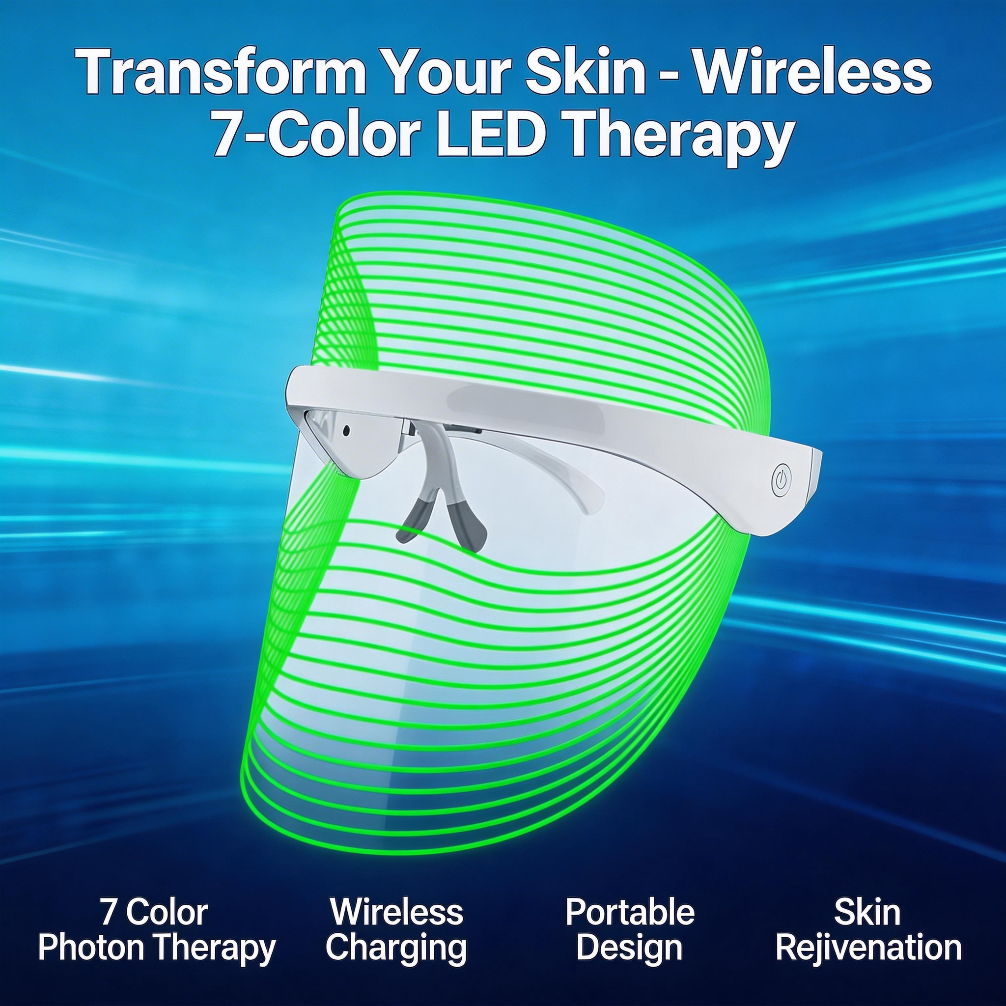 Skin Beauty LED Light Facial Mask 7 Color Photon Beauty Device for Body Anti-Aging Rejuvenation and Whitening Therapy