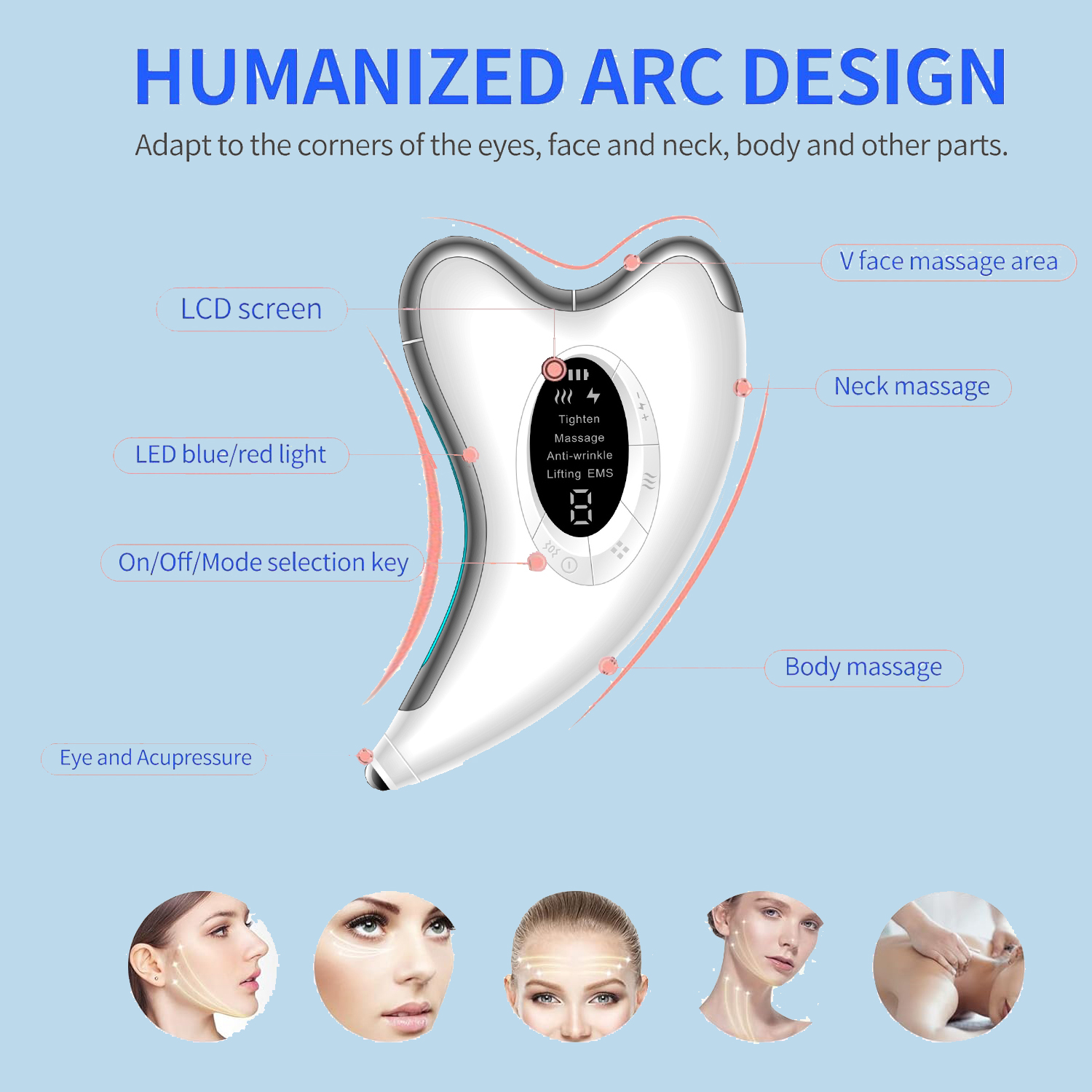 Guasha Face beauty massager details 3