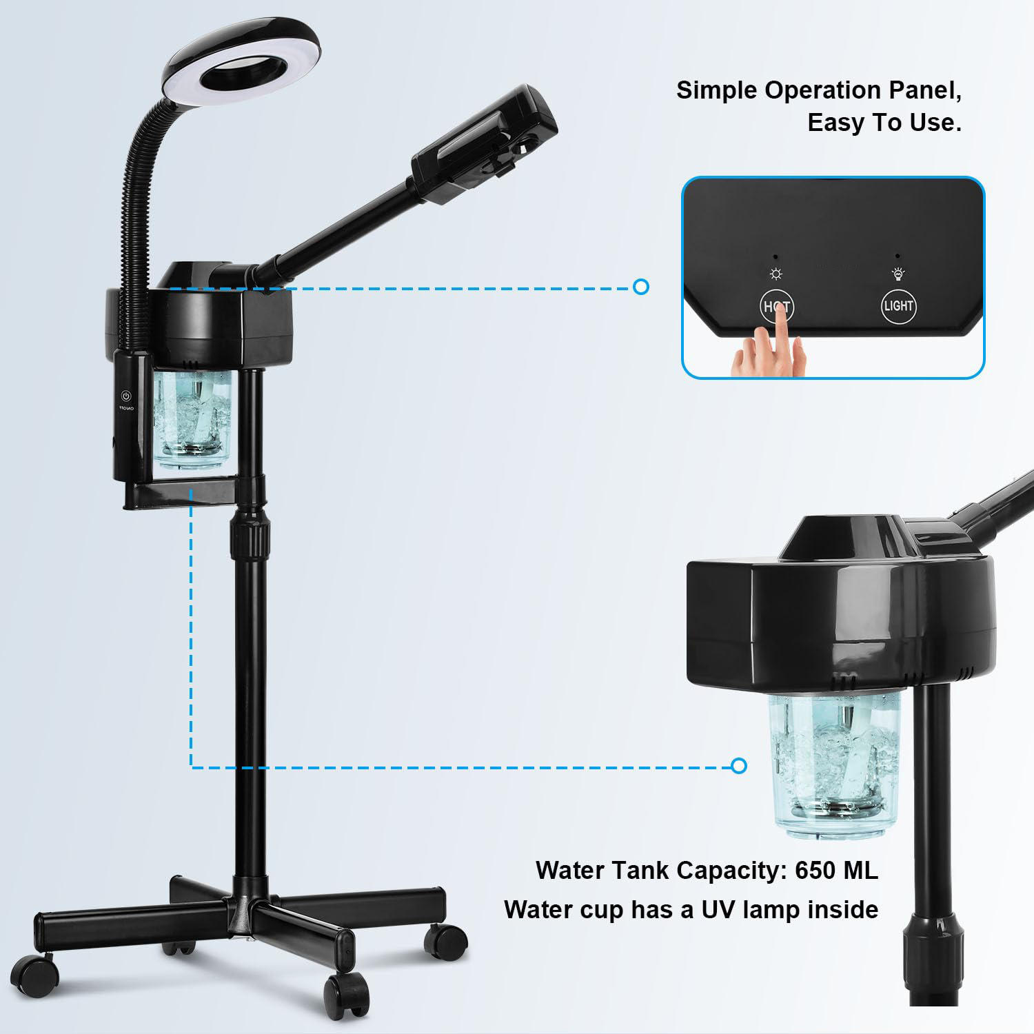 XTNU Professional Beauty Salon Facial Steamer for Spa Use Whitening Skin Rejuvenation 6 Month Warranty Facial Moisturizing
