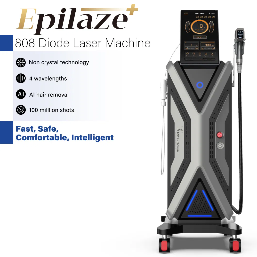 CE FDA Perfectlaser Painless Permanent 755nm 808nm 940nm 1064nm Machine Power 7500W Inflammatory Acne Treatment OEM ODM Factory Diode Laser Hair Removal Device