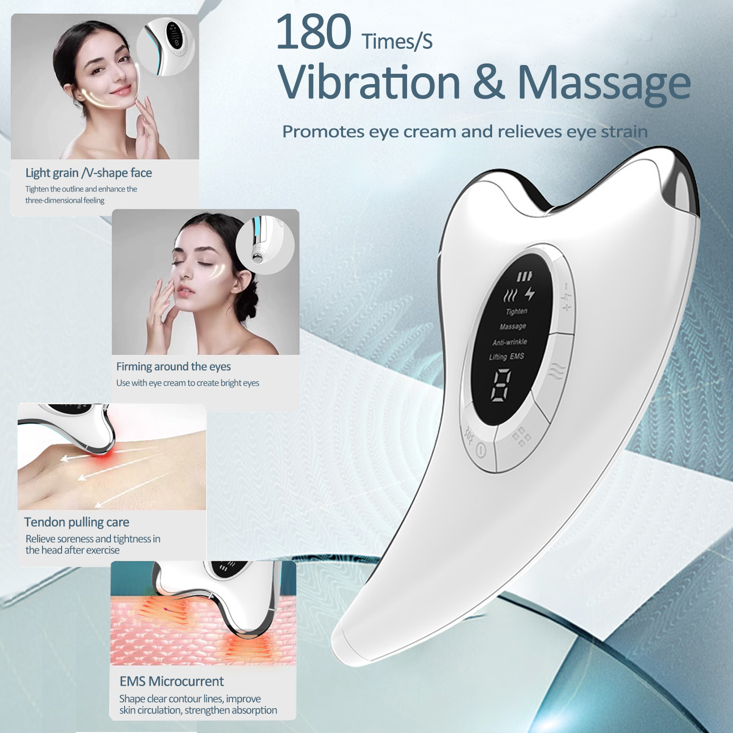Guasha Face beauty massager details 8