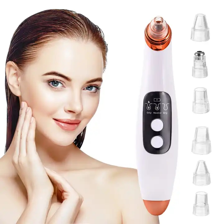 6 Probes and 3 Modes Electric Professional Rechargeable Pore Cleaner Vacuum Suction Facial Blackhead Remover