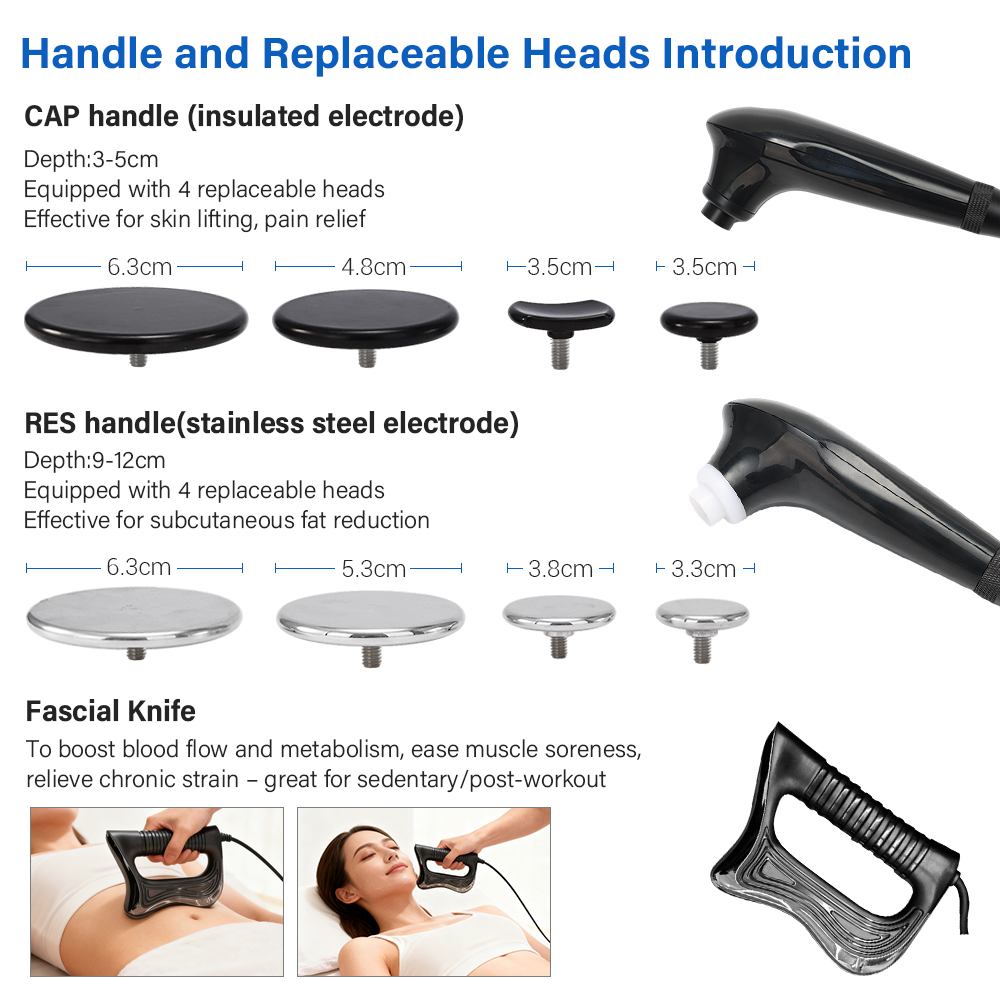 Portable 3 In 1 Face &amp; Neck Lifting 448khz Tecartherapies Machine