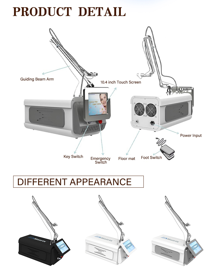 CE TGA Approved Medical RF Fractional CO2 Laser Machine Q-Switched 12.1" LCD Desktop Portable Skin Renewal Vagina Shaping Beauty