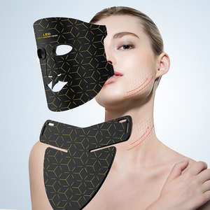 Black 635nm 850nm 4 Color Silicone Infrared Led Facial Face Mask Light Therapy Led Red Light Therapy Mask for Beauty Salon