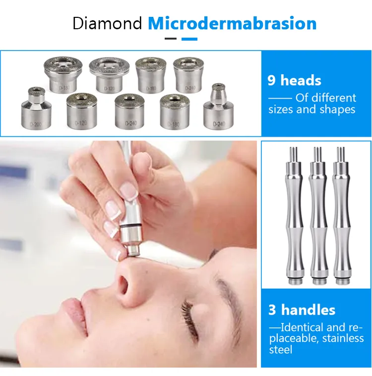 OEM/ODM Diamond Dermabrasion Oxygen Spray Vacuum Pore Cleaner Dead Skin Removal Blackhead Remover