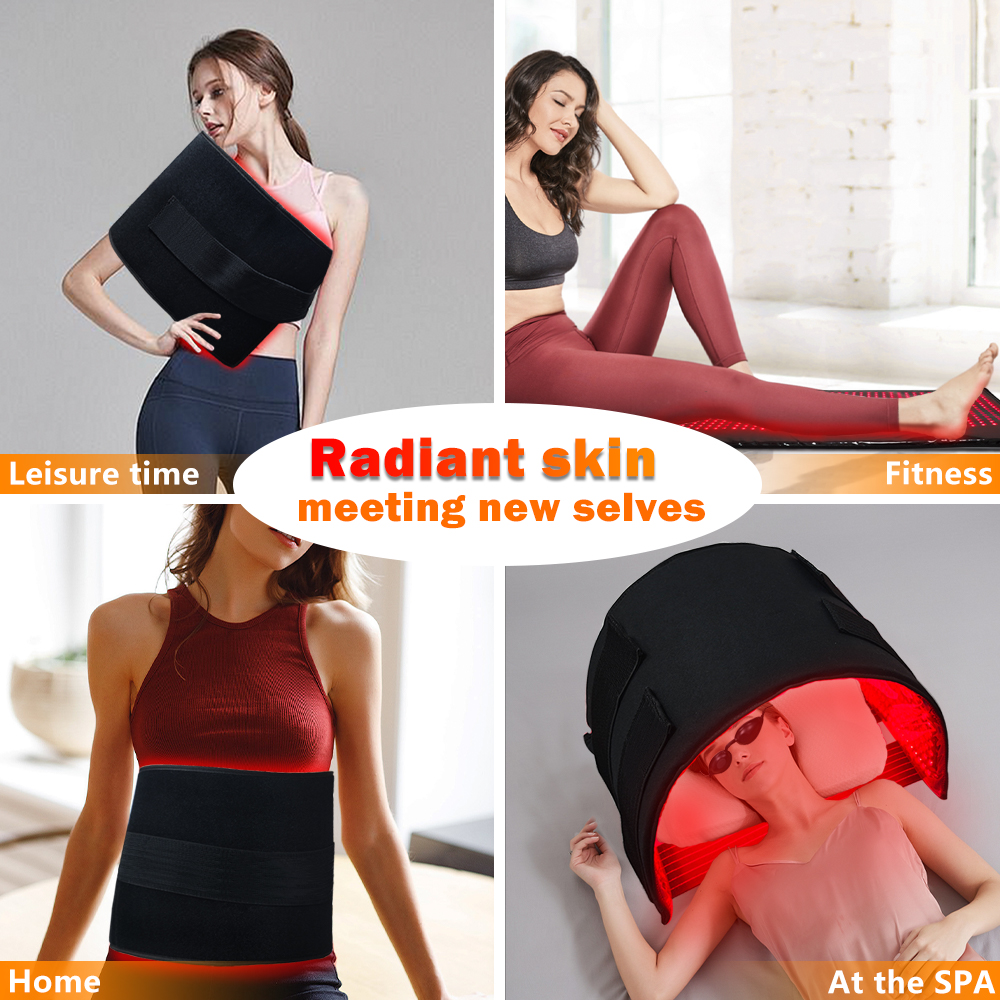 Shanglaite T150 Hand Held Pain Relief Red &amp; Near-Infrared Light Therapy Mask for Head 70x30cm 100W High-Efficiency LED Home Use