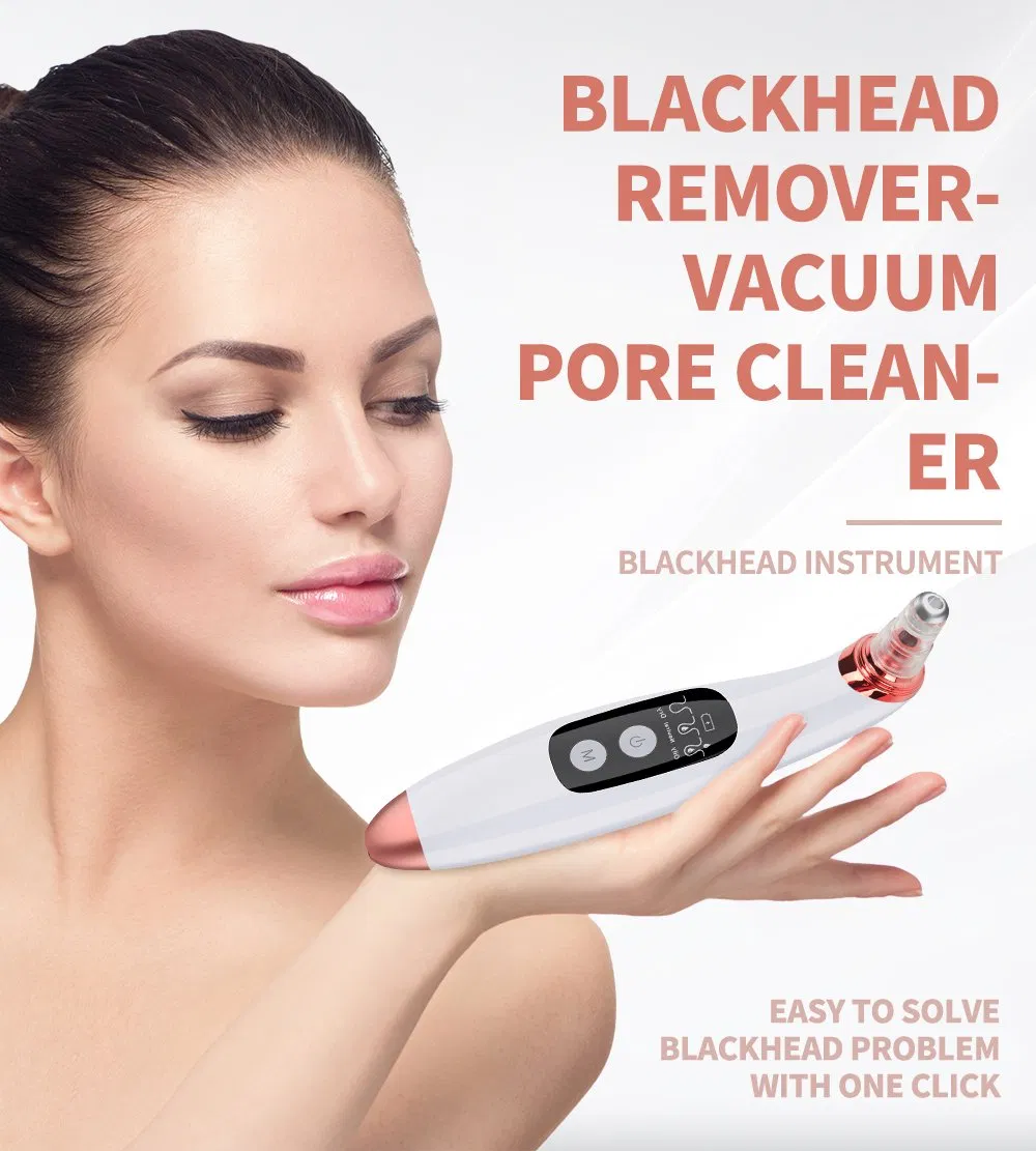 6 Probes and 3 Modes Electric Professional Rechargeable Pore Cleaner Vacuum Suction Facial Blackhead Remover