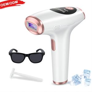 Portable Freezing Point Hair Remover Device Ice Cooling Permanent Painless IPL Laser Hair Removal for Face and Body