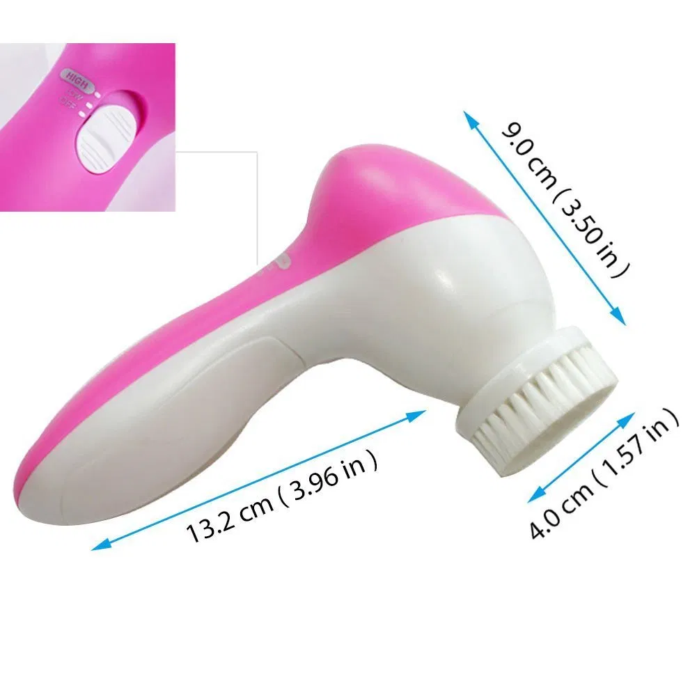 Multi-Functional Electrical 5 in 1 Skin Face Deep Wash Cleanser Massager Electric Facial Cleansing Brush Silicone