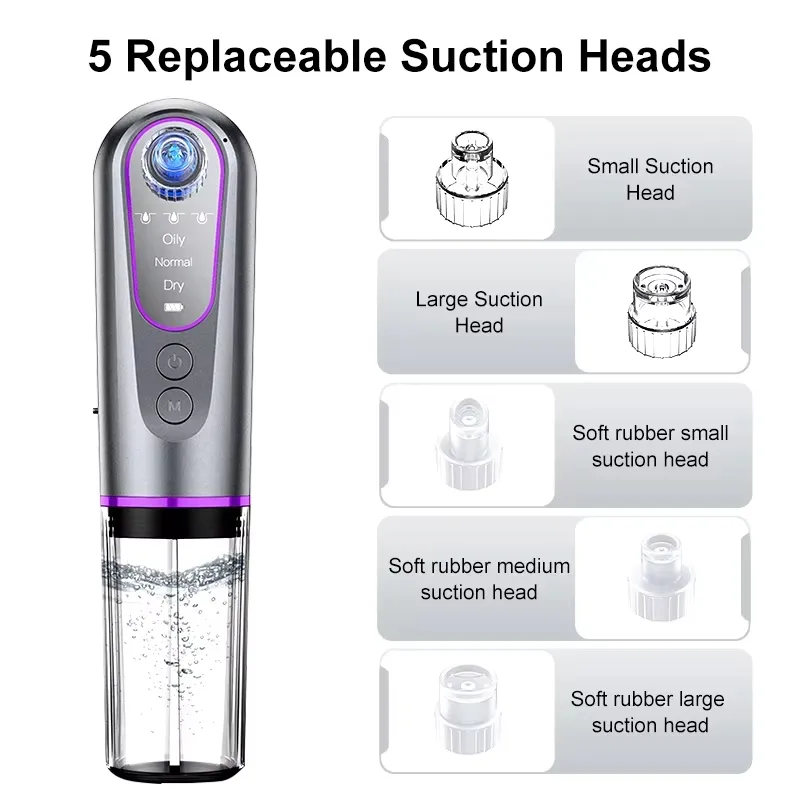 Pore Vacuum Blackhead Remover Multi-Functional Facial Smart Handheld Suction Machine Electric Vacuum