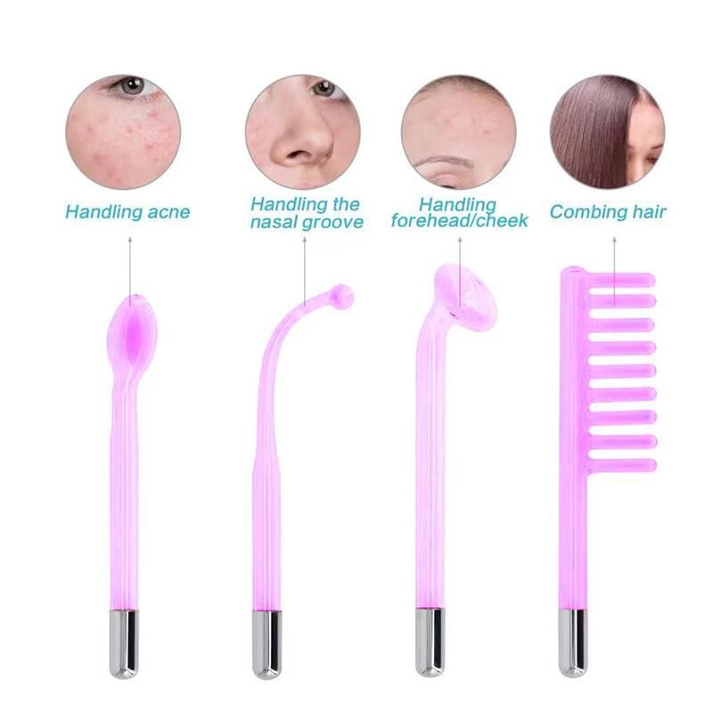Home Use High Frequency Facial Wand Acne Treatment High Frequency Wand For Hair