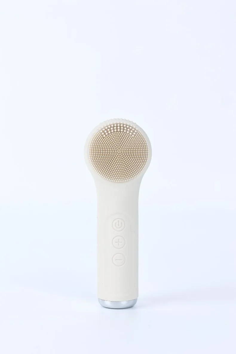 Facial Massager Face Cleaning Brush Skin Scrubber Silicone Electric Facial Cleansing Brush Waterproof Ipx7 with CE
