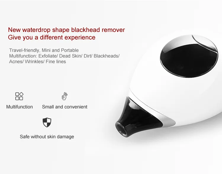 Portable USB Rechargeable Facial Pore Cleaner Electric Remover Vacuum Exfoliating Spatula Blackhead Scraping Tool
