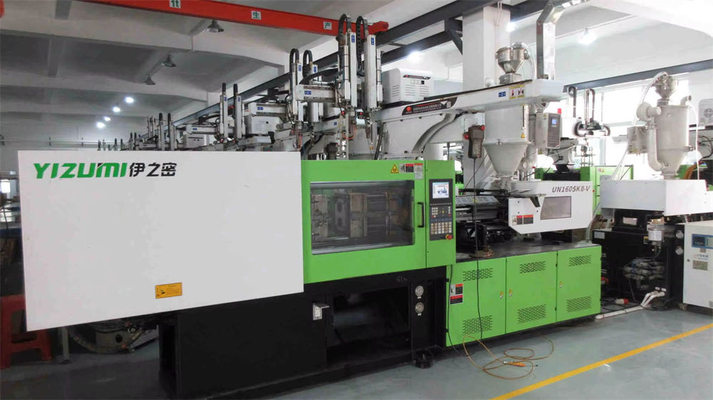 Plastic injection molding machine for precision component manufacturing at BryMax Beauty