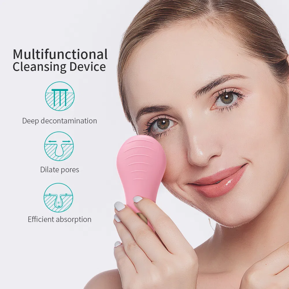 Portable Rechargeable Waterproof Electric Face Cleansing Brush for Deep Cleaning Beauty Wireless Sonic Facial Cleansing Brush