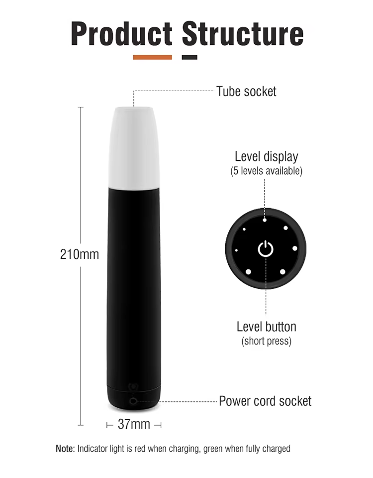 Wireless 4 in 1 Handheld Skin Rejuvenation High Frequency Wand Electrotherapy Facial Device