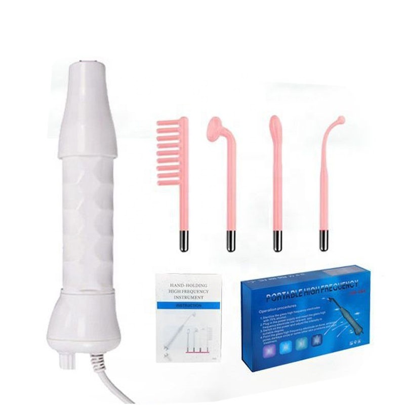 Custom Handheld 4 in 1 High Frequency Hair Wand Skin Rejuvenation High Frequency Facial Machine With Comb High Frequency Wand