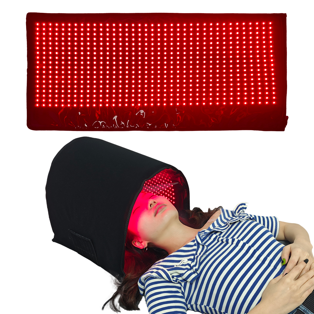 Shanglaite T150 Hand Held Pain Relief Red &amp; Near-Infrared Light Therapy Mask for Head 70x30cm 100W High-Efficiency LED Home Use