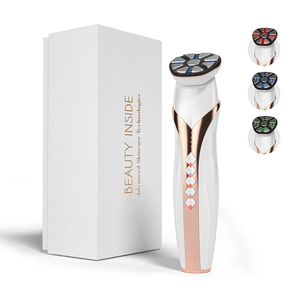 Handheld 4 In 1 RF Skin Tightening Device For Face &amp; Body - Anti-Aging Wrinkle Reduction LED Light Therapy VR Vibration Massage