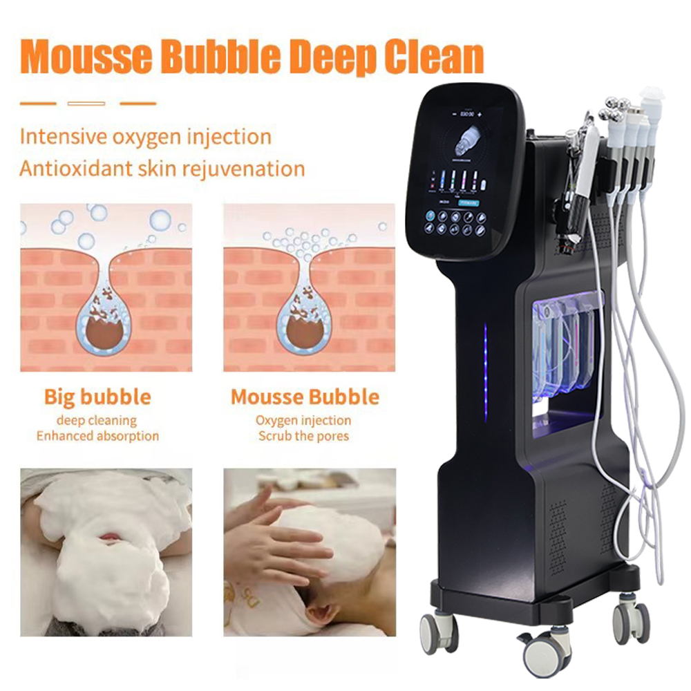 Hydro Machine 9-in-1 Aqua Peel Microdermabrasion Hydra Beauty Facial Care H2O2 Oxygenation and Glow Skin with US Plug