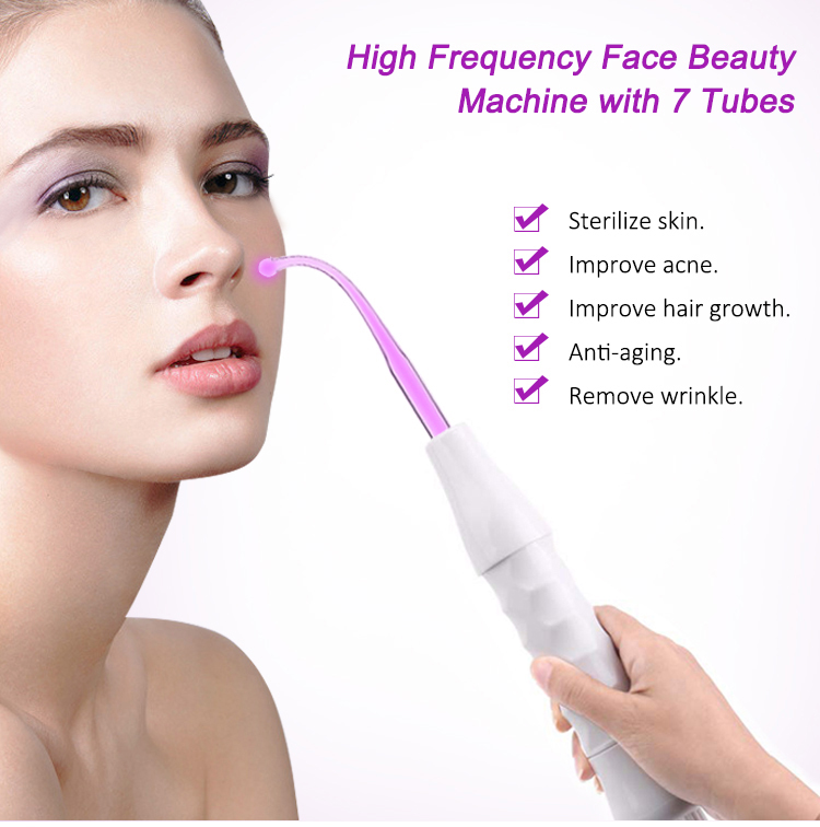 Customized logo High Frequency Wand logo Violet Ray Wand High Frequency Portable Face Probe